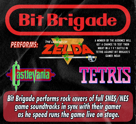 Bit Bigade Performs "The Legend Of Zelda" + "Castlevania" + "Tetris" LIVE
